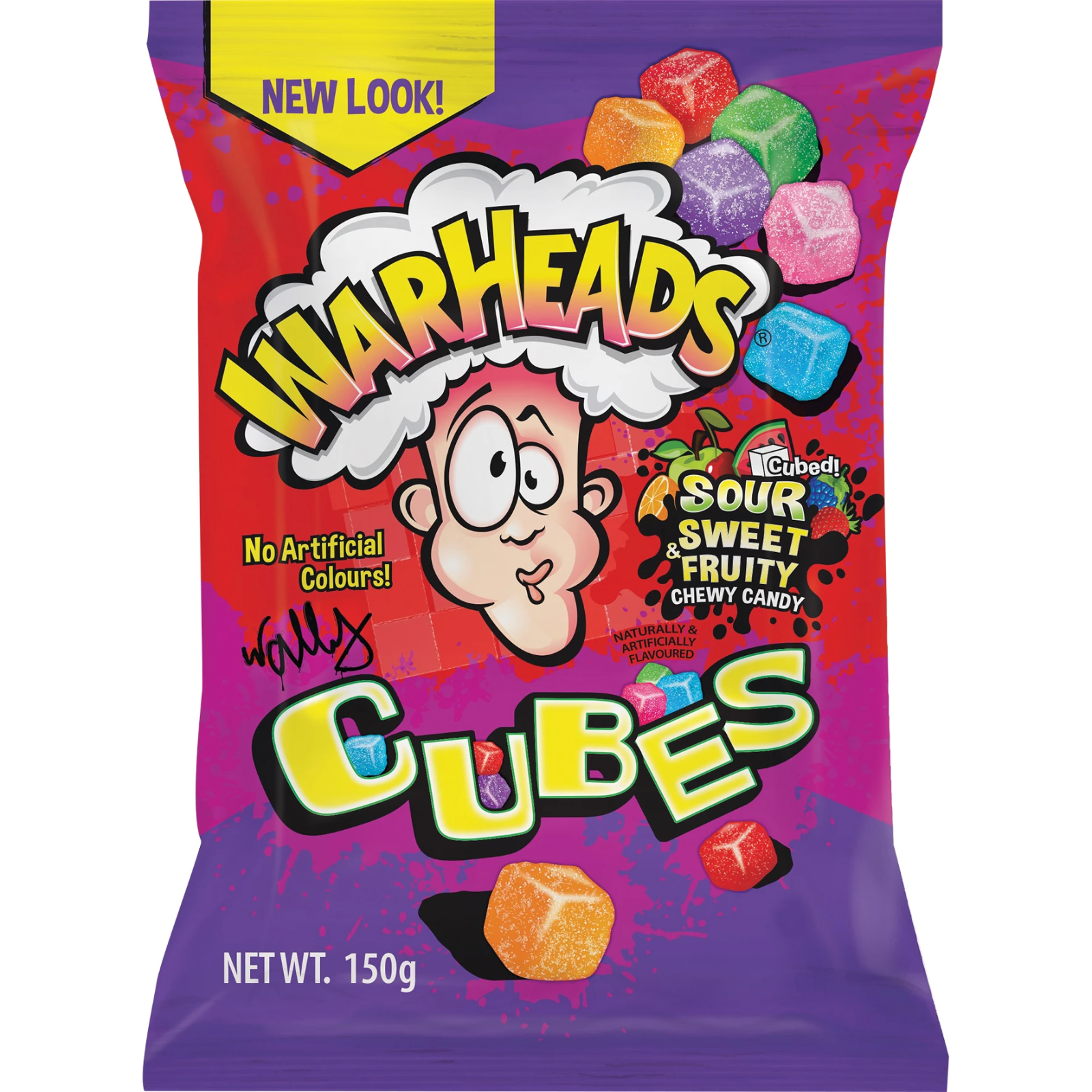WarHeads Cubes Sour Sweet And Fruity Chewy Candy