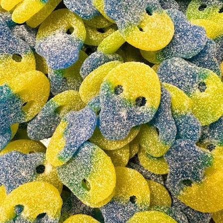 Candycrave Vegan Blue and Yellow Skulls 100G